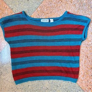 Super rad semi sheer stripped vintage top